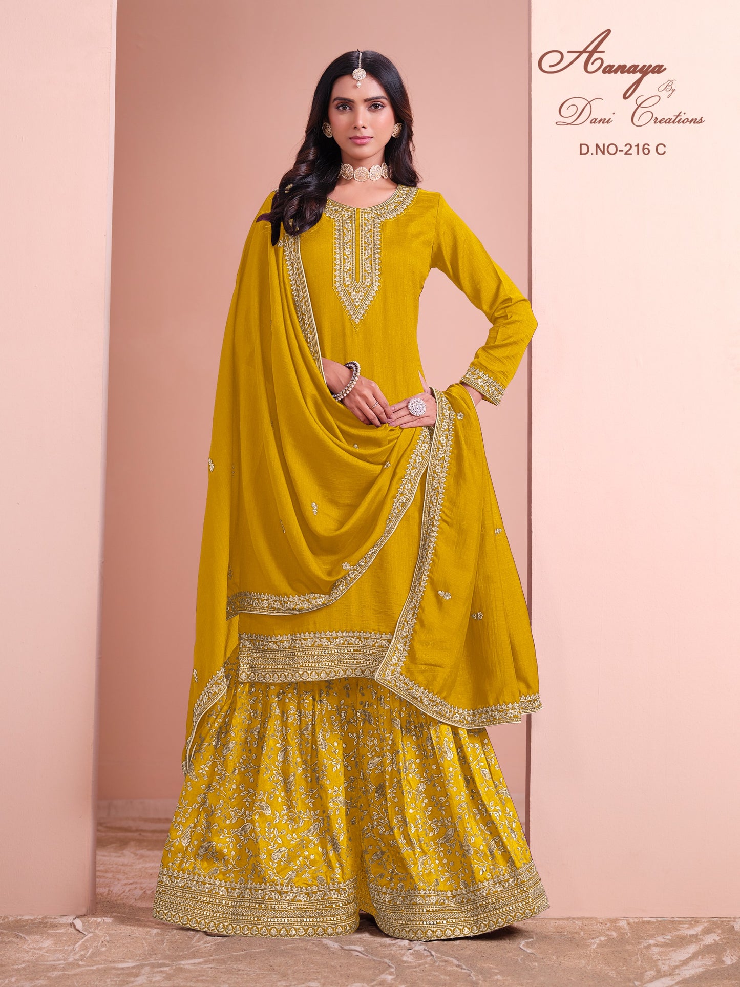 216C Aanaya Vol 216 Dani Creation Art Silk Unstitched Suits