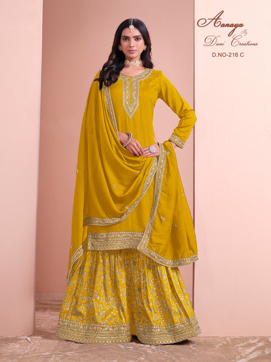 216C Aanaya Vol 216 Dani Creation Art Silk Unstitched Suits