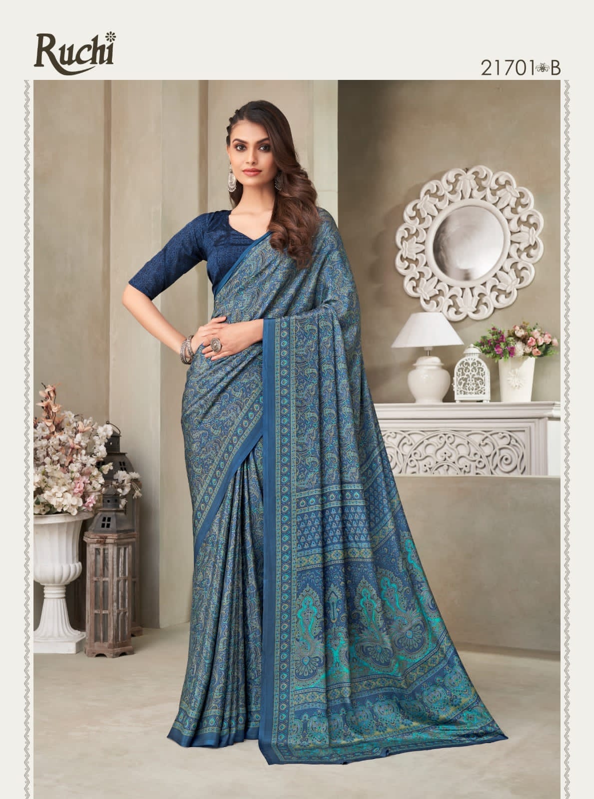 21701-B Vivanta Silk 18Th Edition Ruchi Silk Crepe Sarees