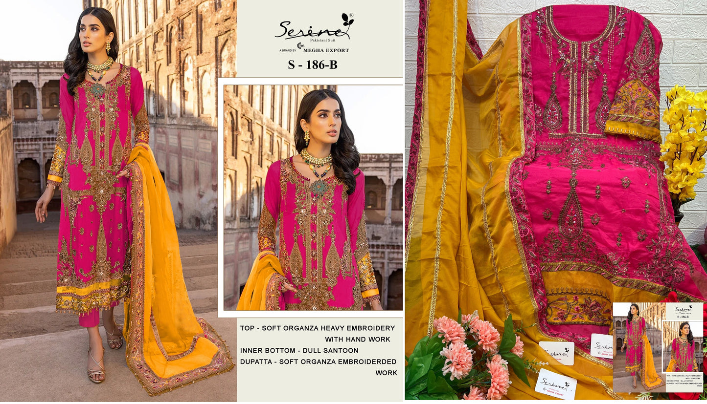 186B Serine Pakistani Salwar Suits
