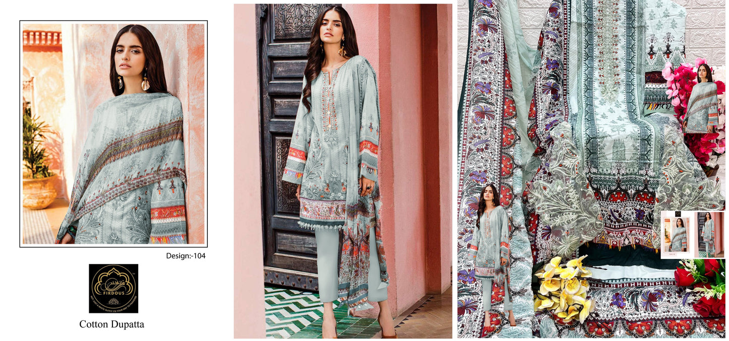 104 Firdous Art Pakistani Salwar Suits