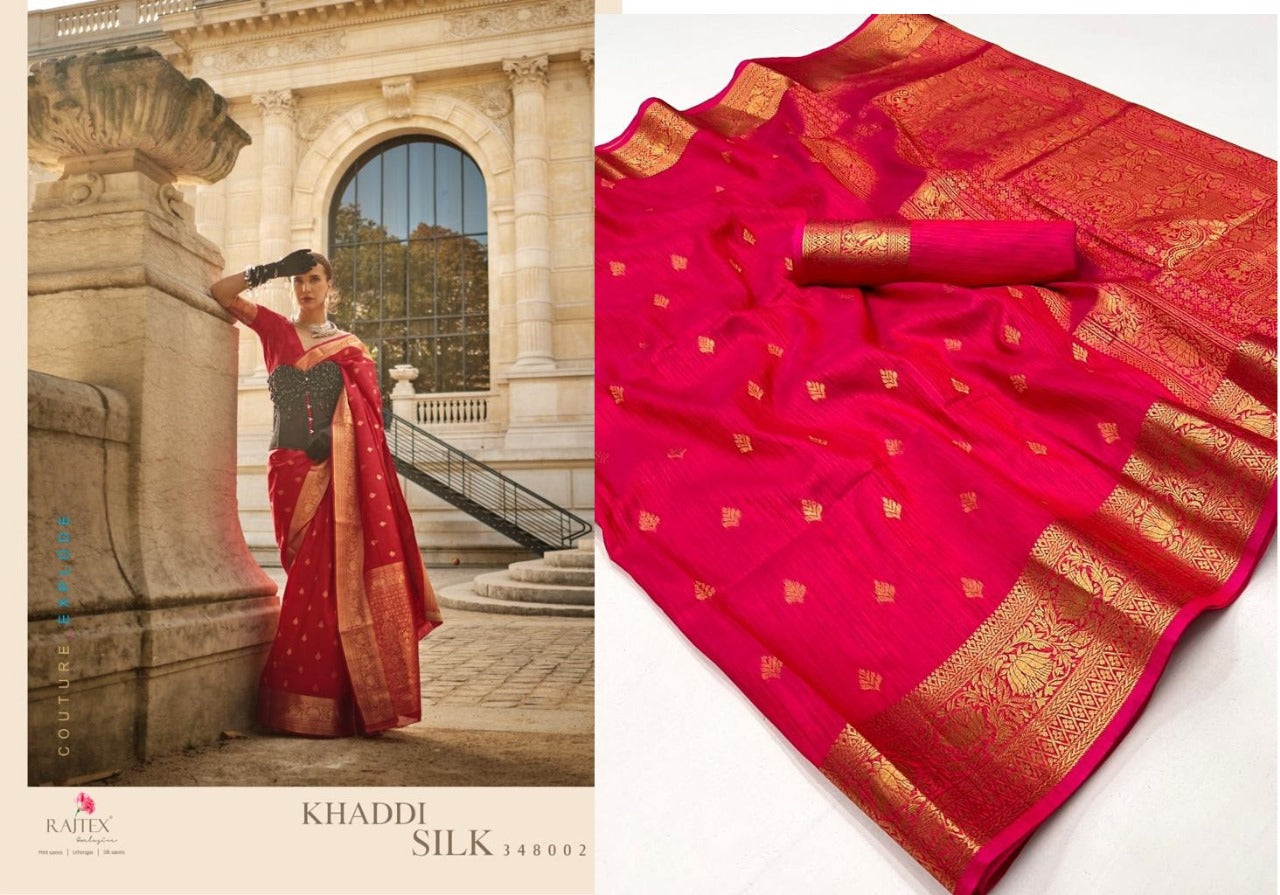 348002 Khaddi Rajtex Sarees