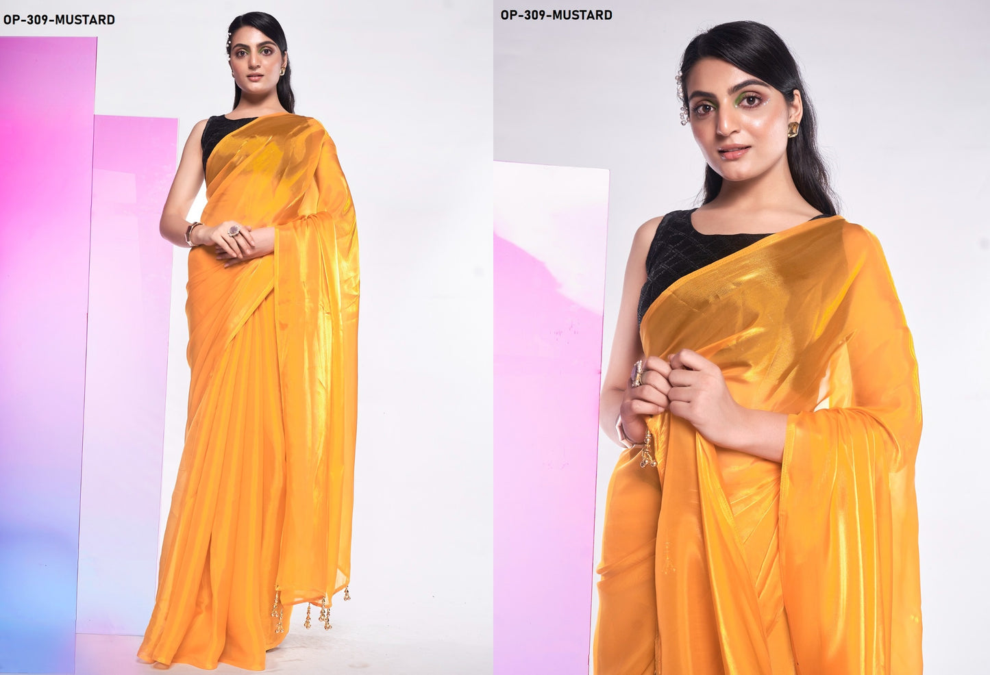 309 Mustard Laxminam Sarees
