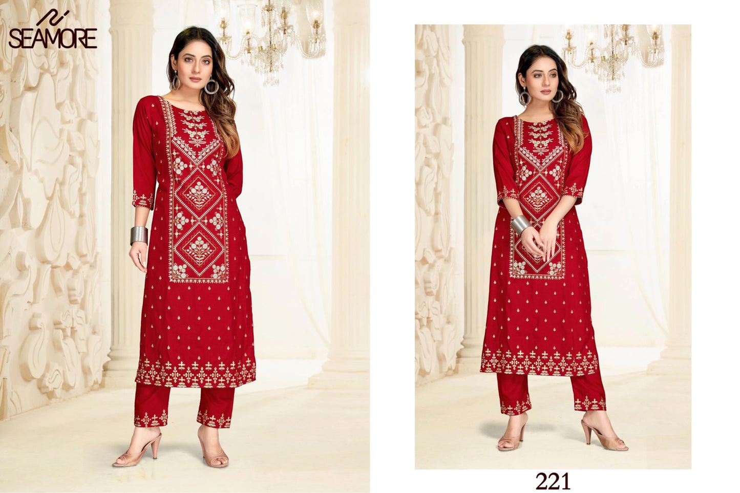 221 Moonmoon Seamore Kurti Pant Set