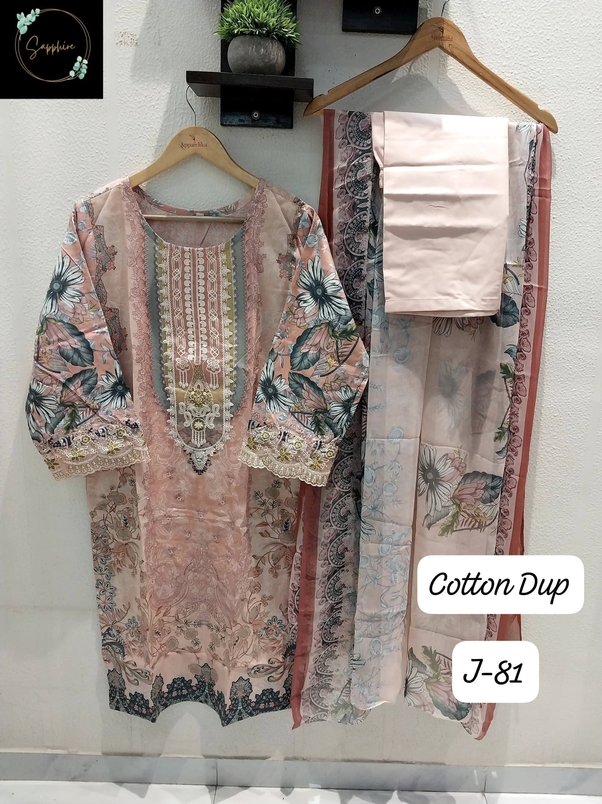 Jazmin Vol 81 Peach Sapphire Pakistani Readymade Suits