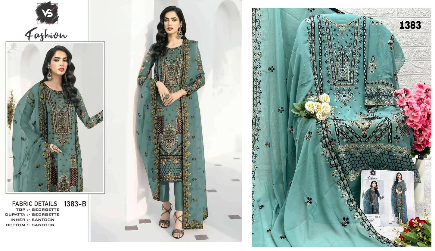 1383- B Vs Fashion Pakistani Salwar Suits