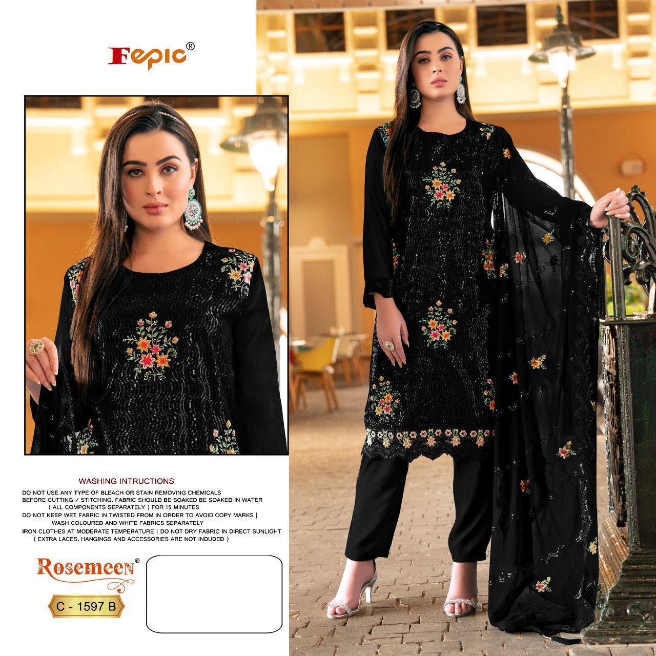 C-1597-B Rosemeen Fepic Pakistani Salwar Suits