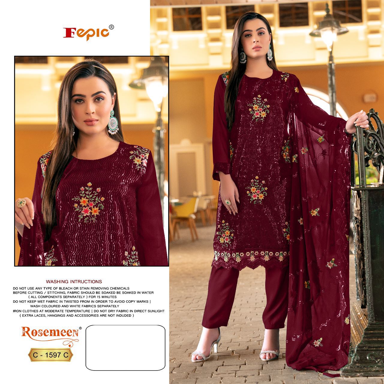 C-1597-C Rosemeen Fepic Pakistani Salwar Suits