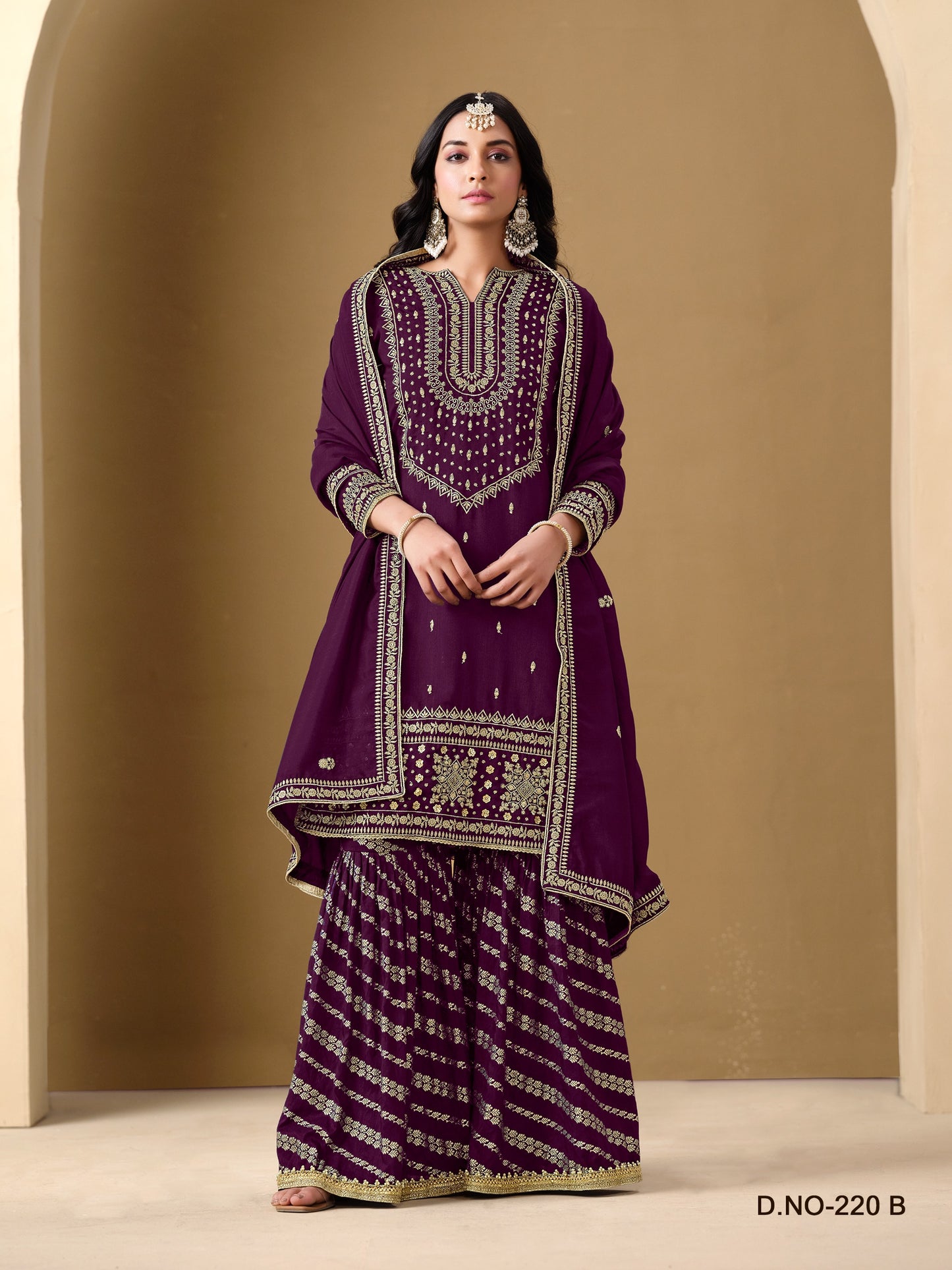 220B Aanaya Vol 220 Dani Creation Art Silk Pakistani Readymade Suits