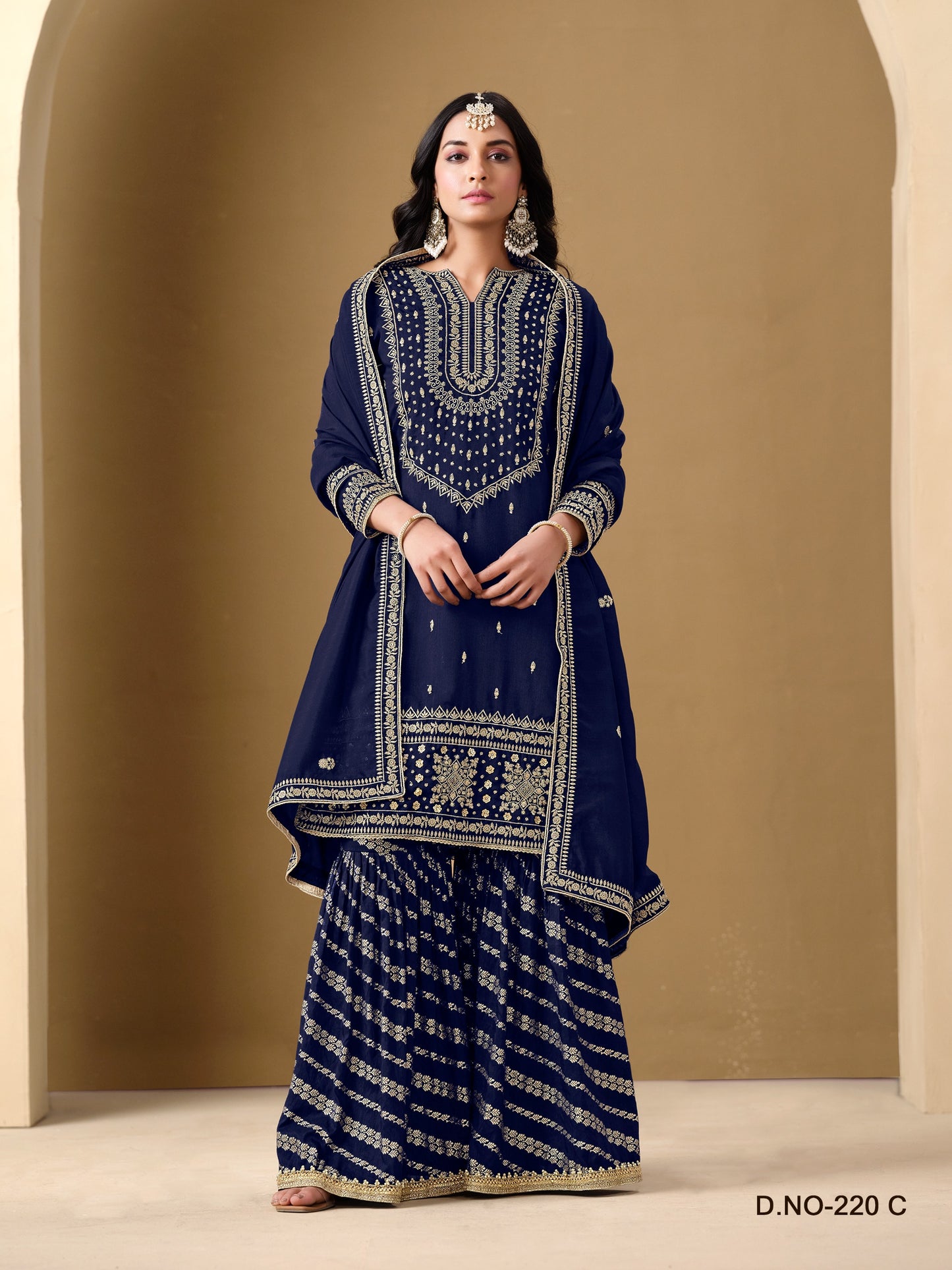 220C Aanaya Vol 220 Dani Creation Art Silk Pakistani Readymade Suits