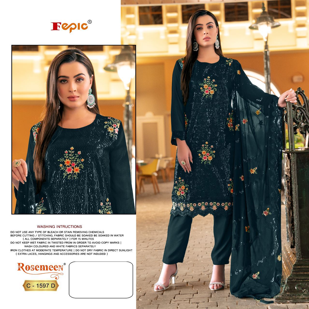 C-1597-D Rosemeen Fepic Pakistani Salwar Suits
