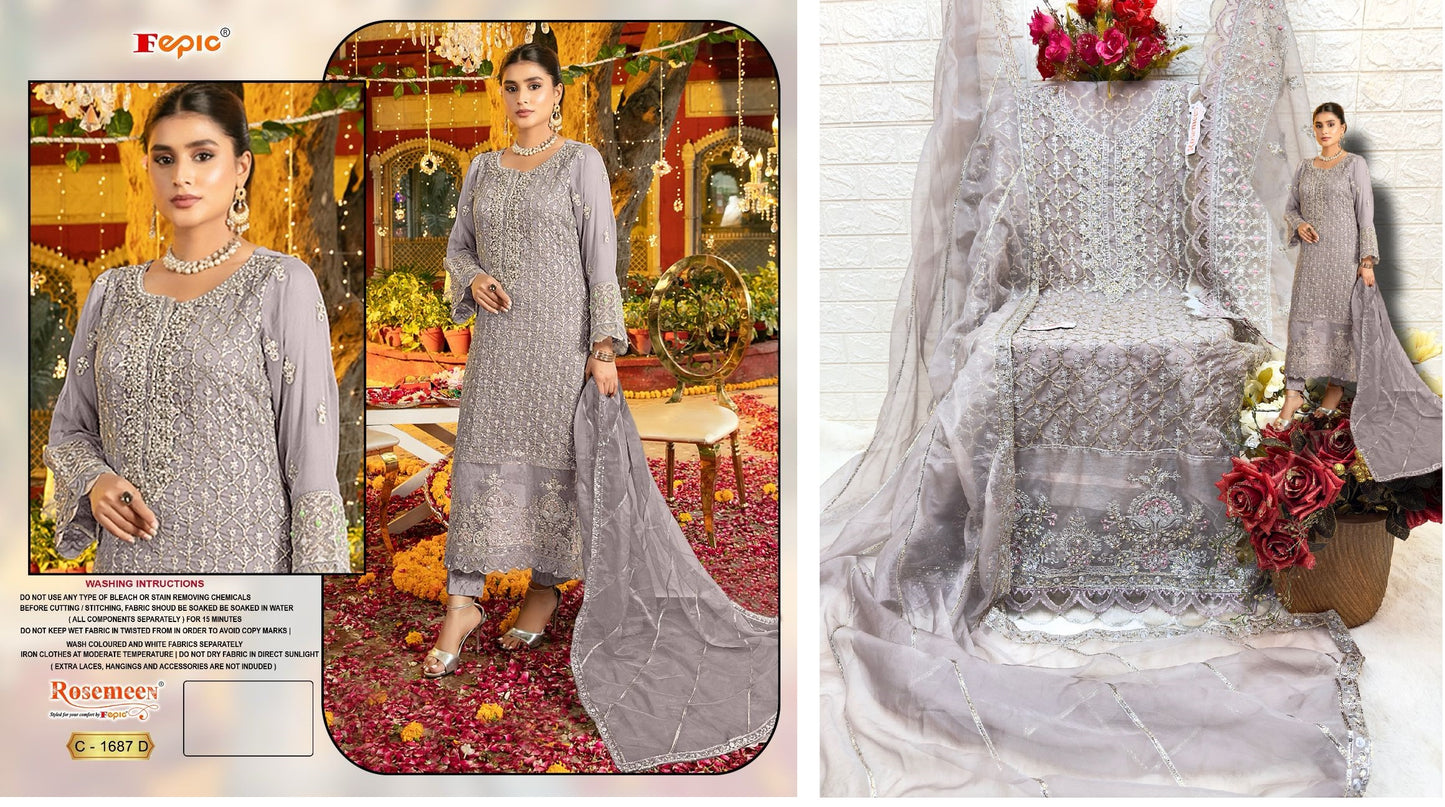C-1687D Fepic Pakistani Salwar Suits
