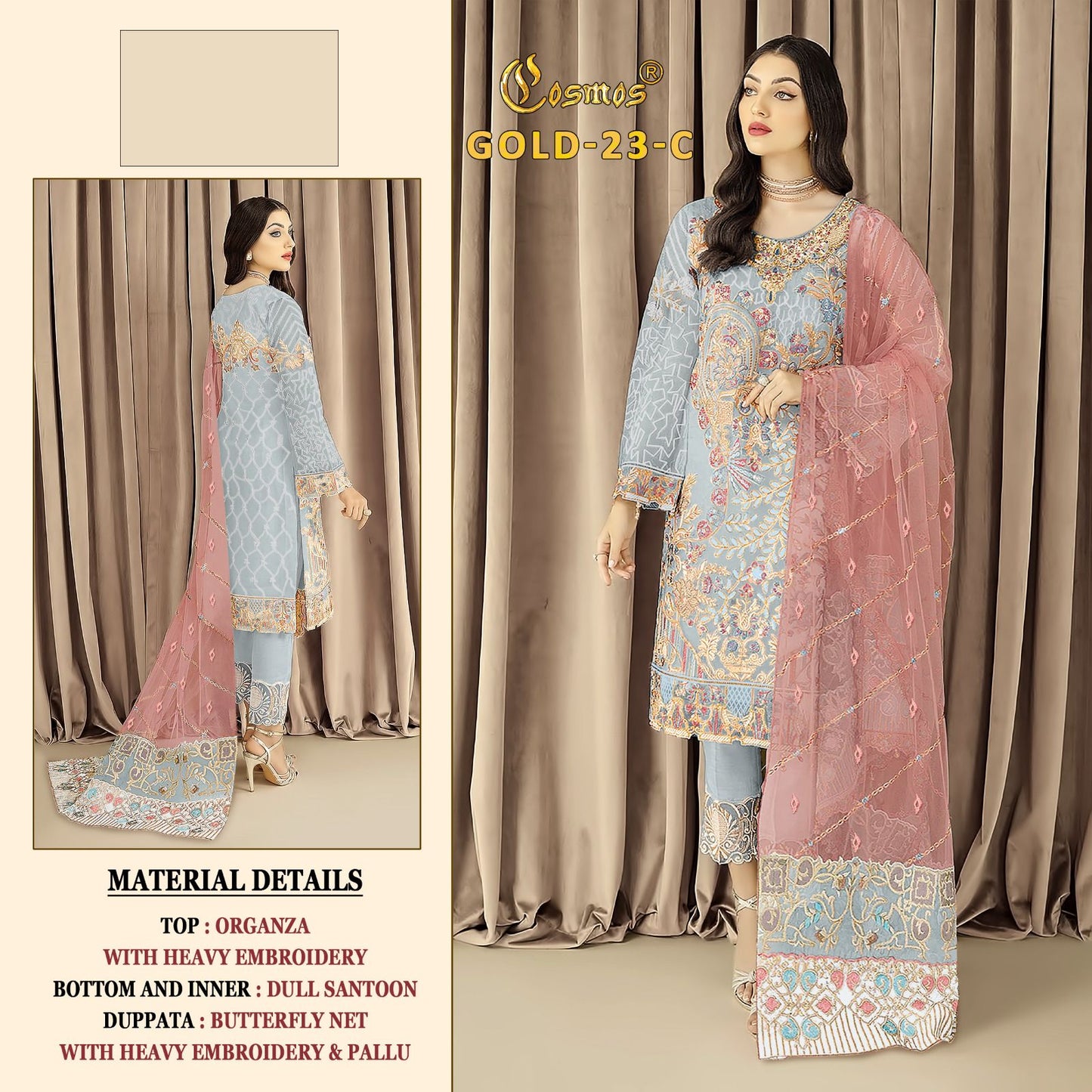 23-Gold C Cosmos Fashion Pakistani Salwar Suits