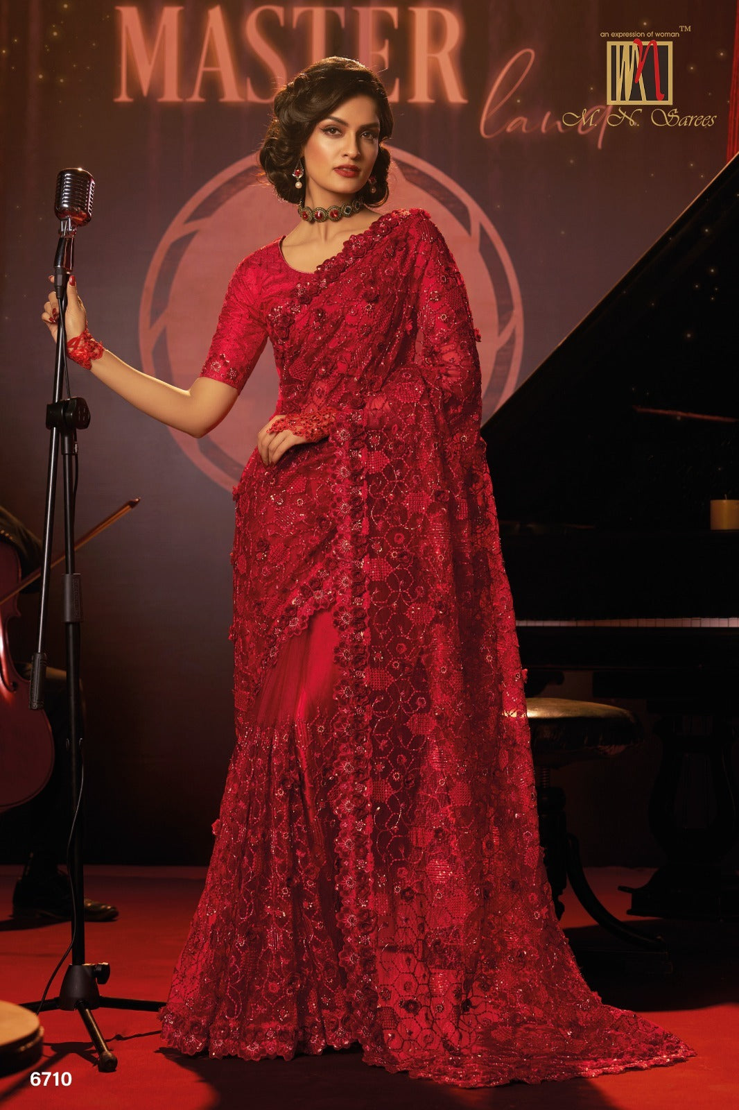 6710 Swarovski Vol 6 Mn Sarees