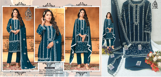 Ma-64Valley Green Al Qasr Pakistani Readymade Suits