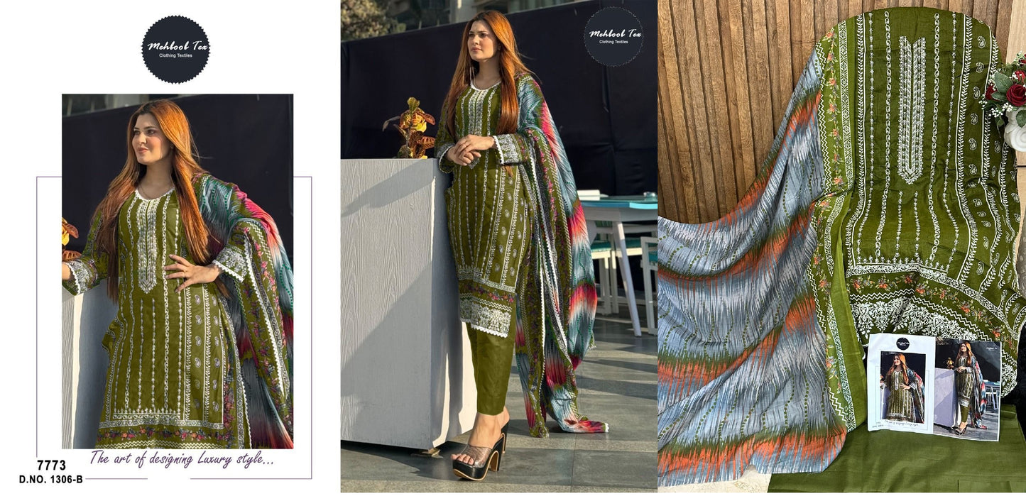 1306B Mehboob Tex Pakistani Salwar Suits