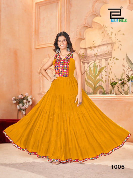 1005 Ghumati Bluehills One Piece Gown