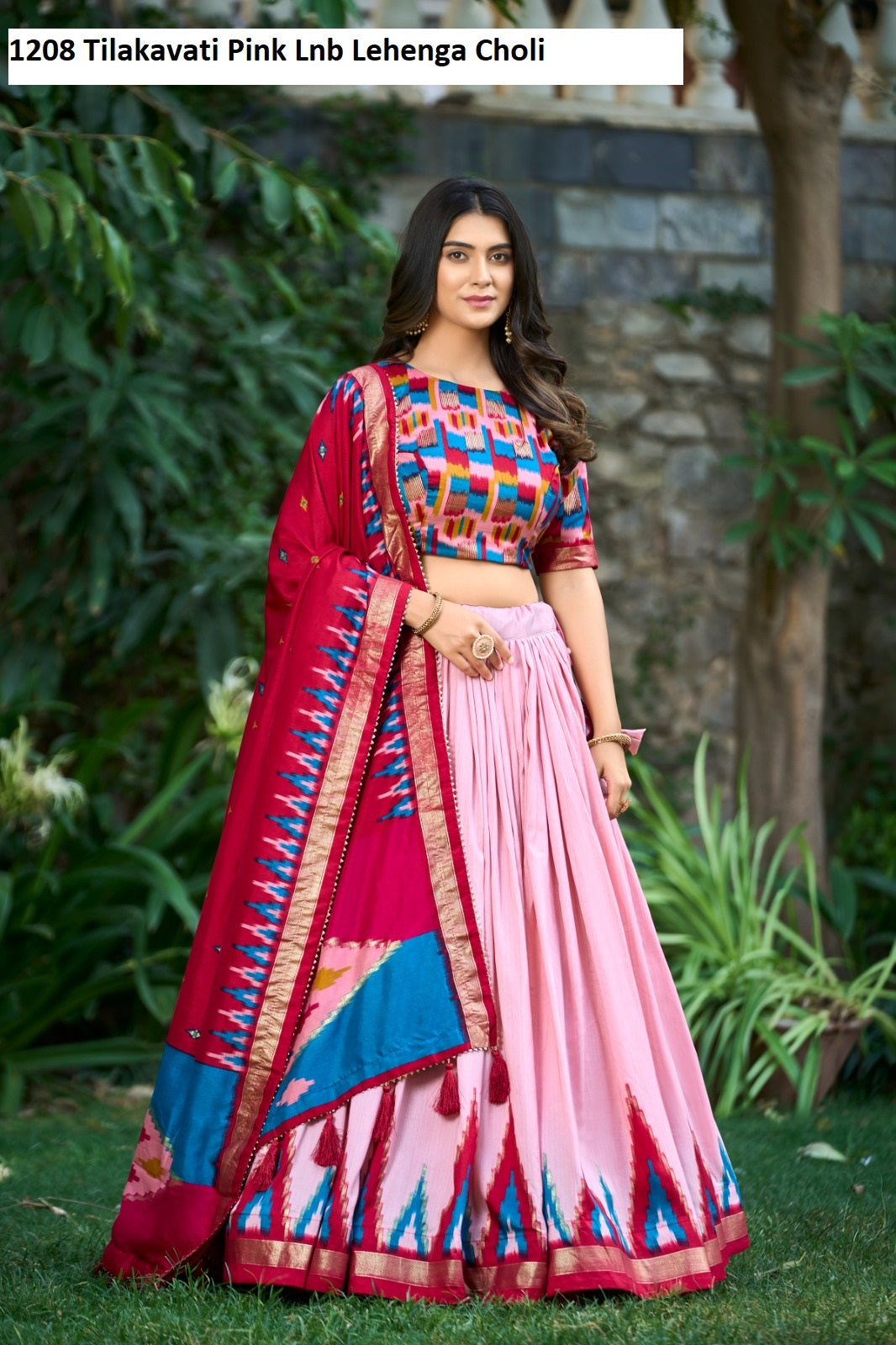 1208 Tilakavati Pink Lnb Lehenga Choli