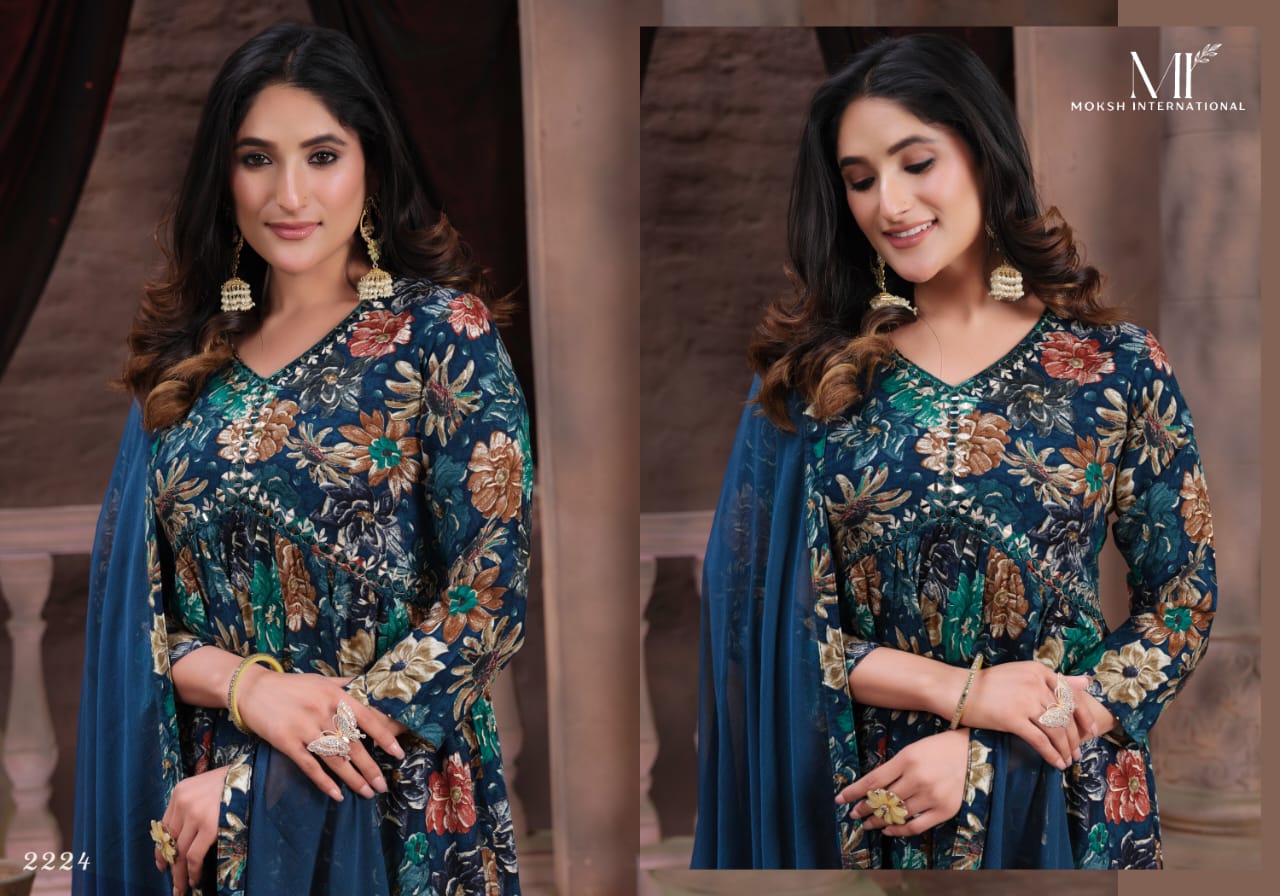 2224 Alia Vol 2 Moksh Naira Cut Readymade Suits
