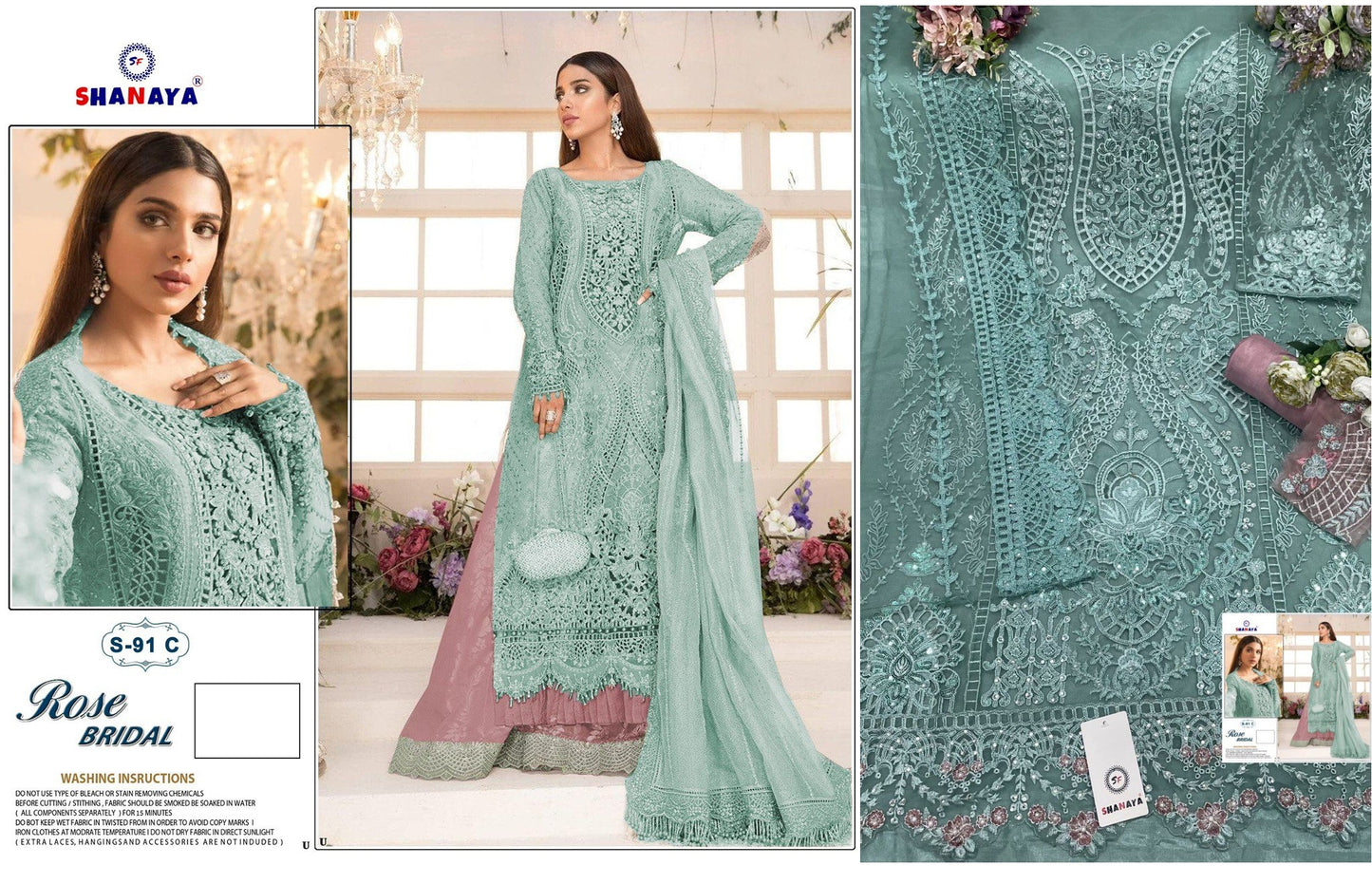 S-91C Rose Bridal Shanaya Fashion Pakistani Salwar Suits