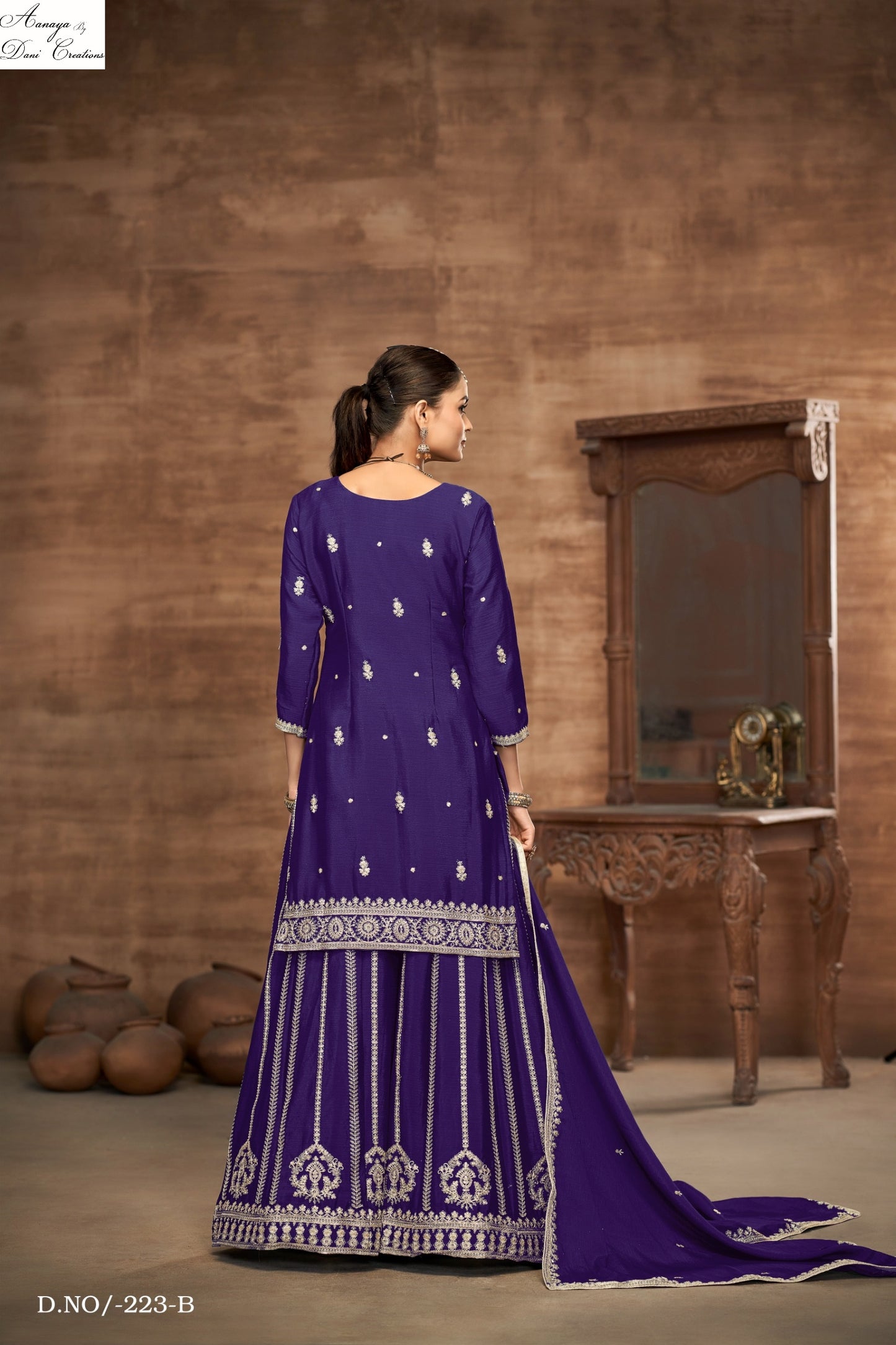 223B Aanaya Vol 223 Dani Creation Chinon Silk Pakistani Salwar Suits