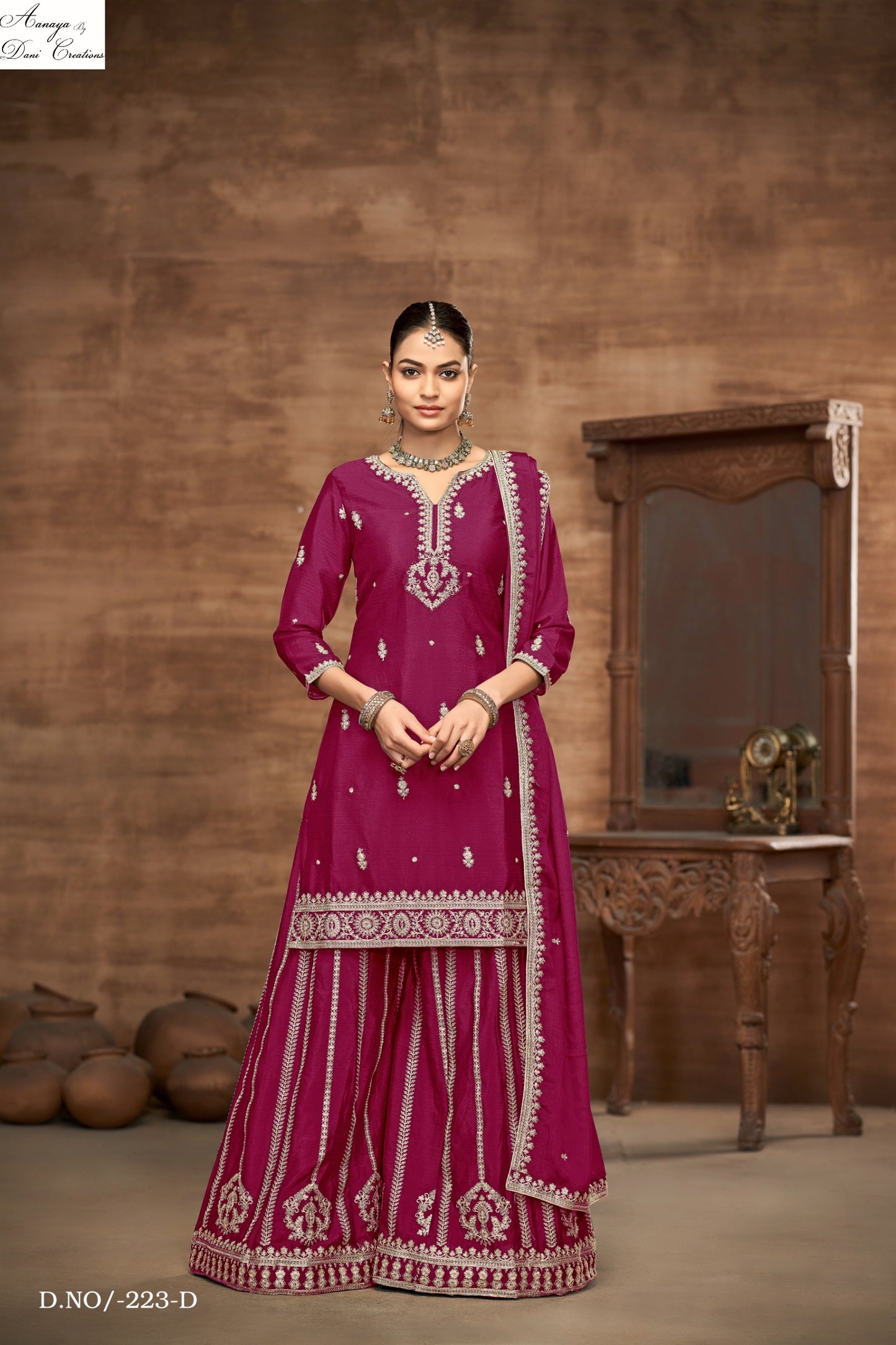 223D Aanaya Vol 223 Dani Creation Chinon Silk Pakistani Salwar Suits