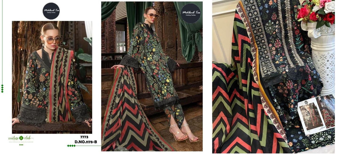 1178-B Mehboob Tex Pakistani Salwar Suits