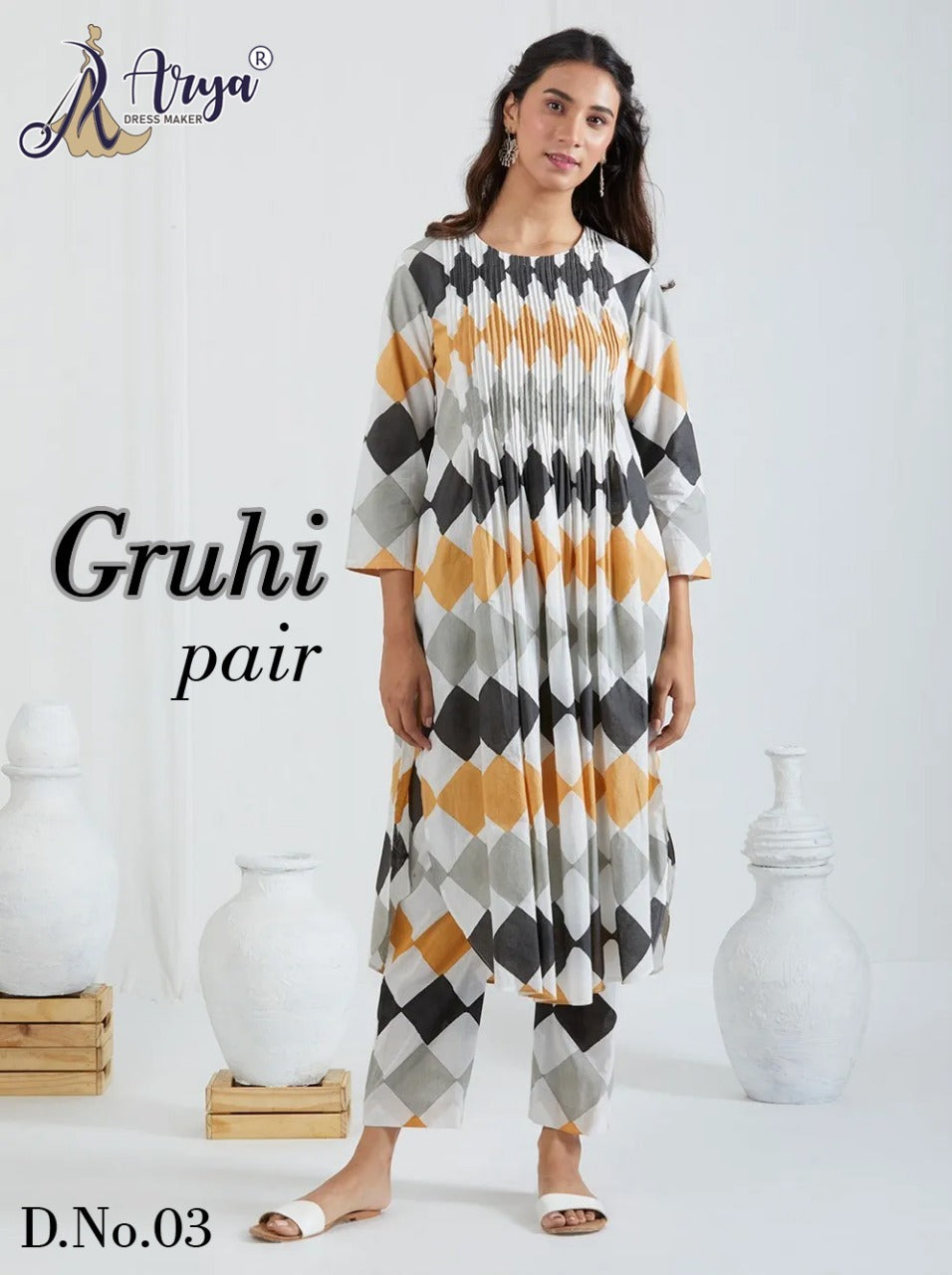 Gruhi 03 Adm Kurti Pant Set