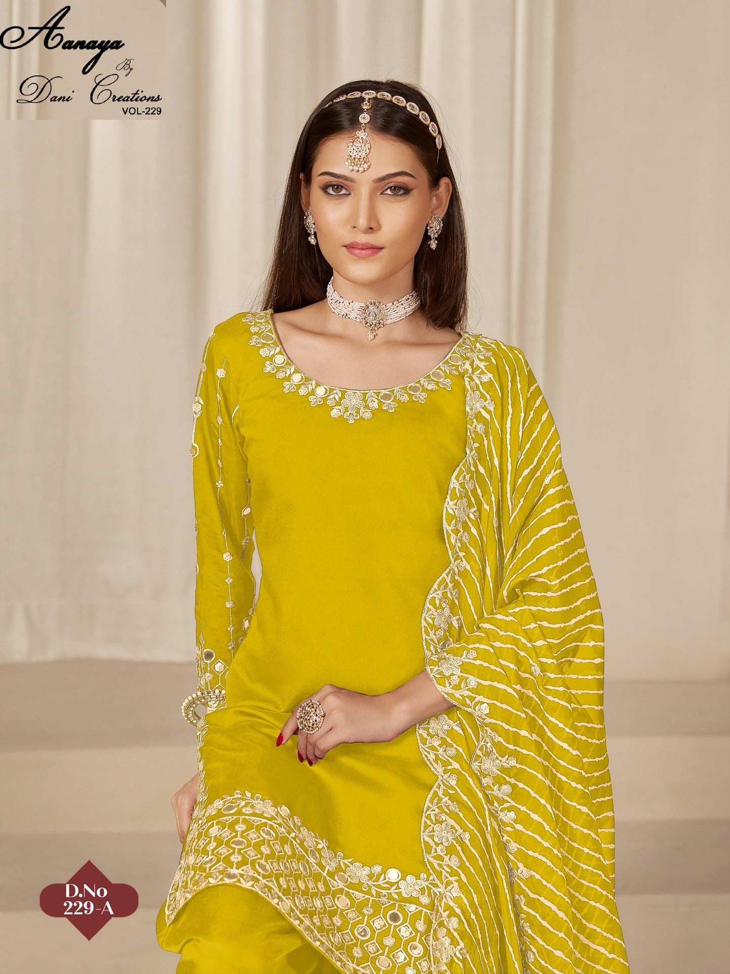 229A Aanaya Vol 229 Dani Creation Pv Chanderi Unstitched Suits