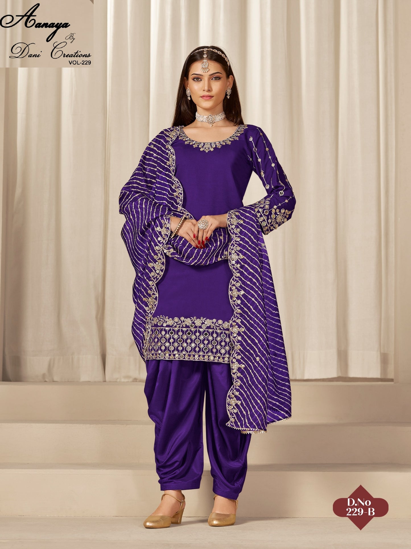 229B Aanaya Vol 229 Dani Creation Pv Chanderi Unstitched Suits