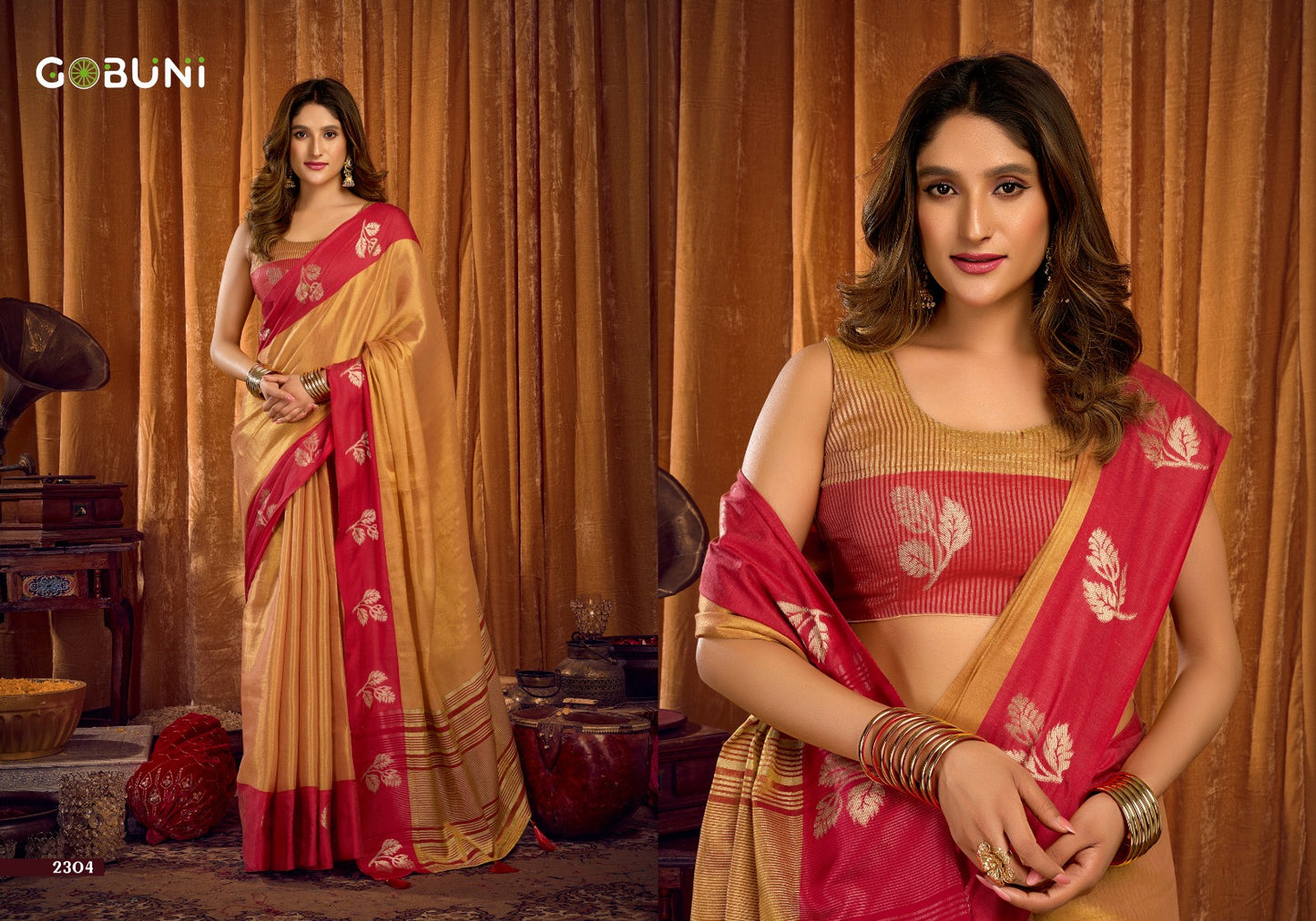 2304 Sumathi Gobuni Soft Tissue Sarees