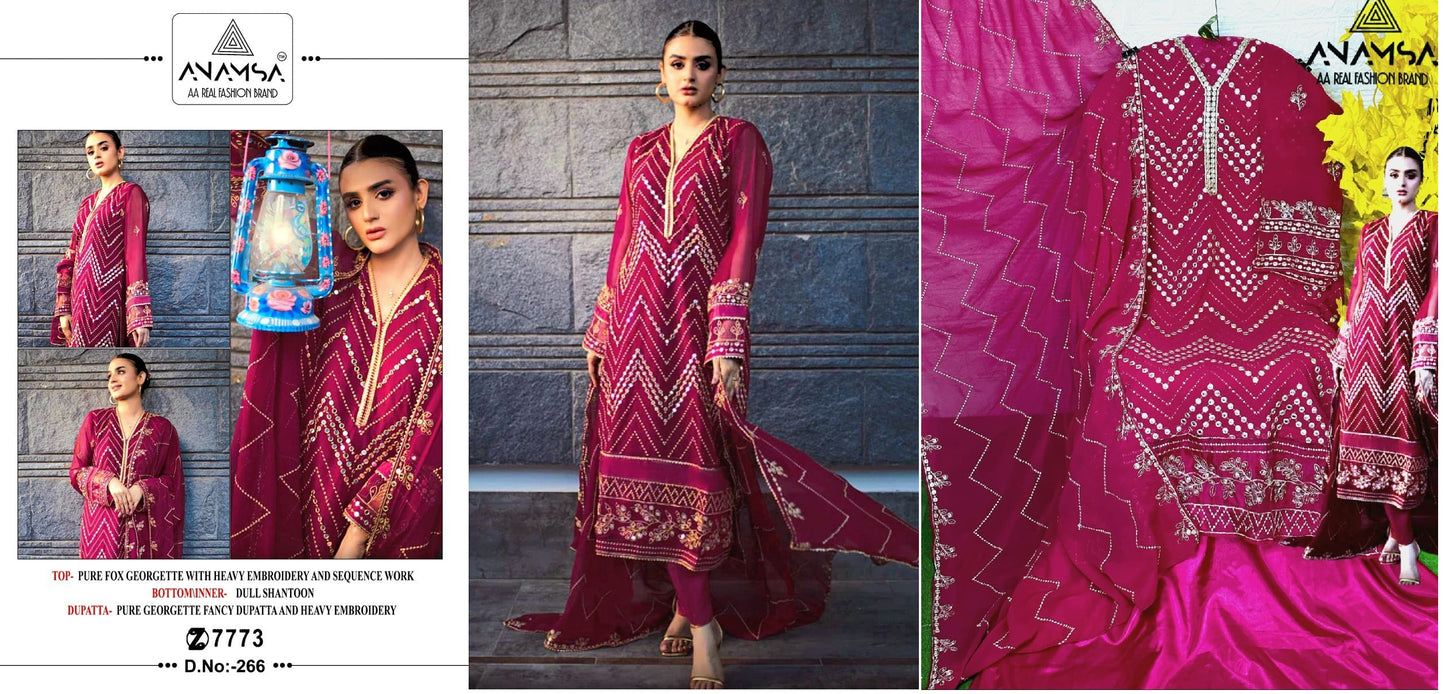 266 Anamsa Pakistani Salwar Suits