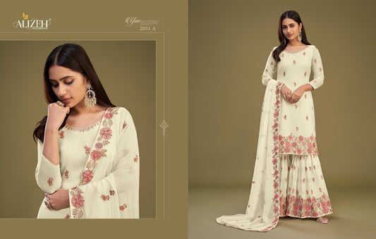 2051A Zaida Vol 11 Alizeh Unstitched Suits