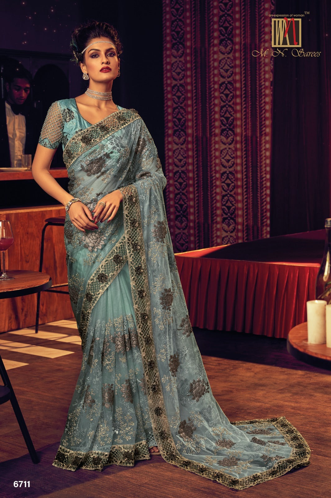 6711 Swarovski Vol 6 Mn Sarees