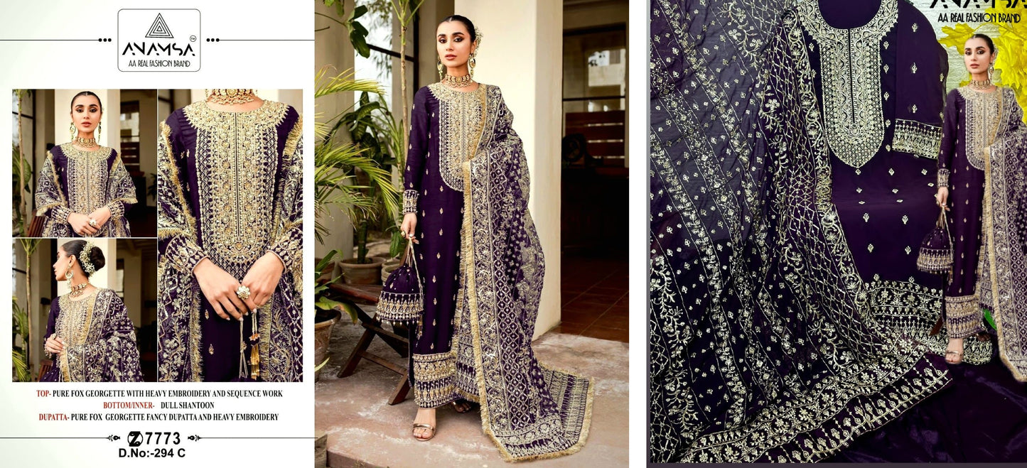 294C Anamsa Pakistani Salwar Suits