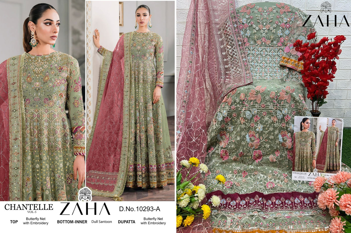 10293A Chantelle Vol 5 Zaha Pakistani Salwar Suits