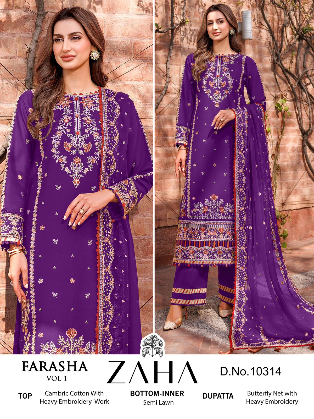 10314 Farasha Vol 1 Zaha Pakistani Salwar Suits