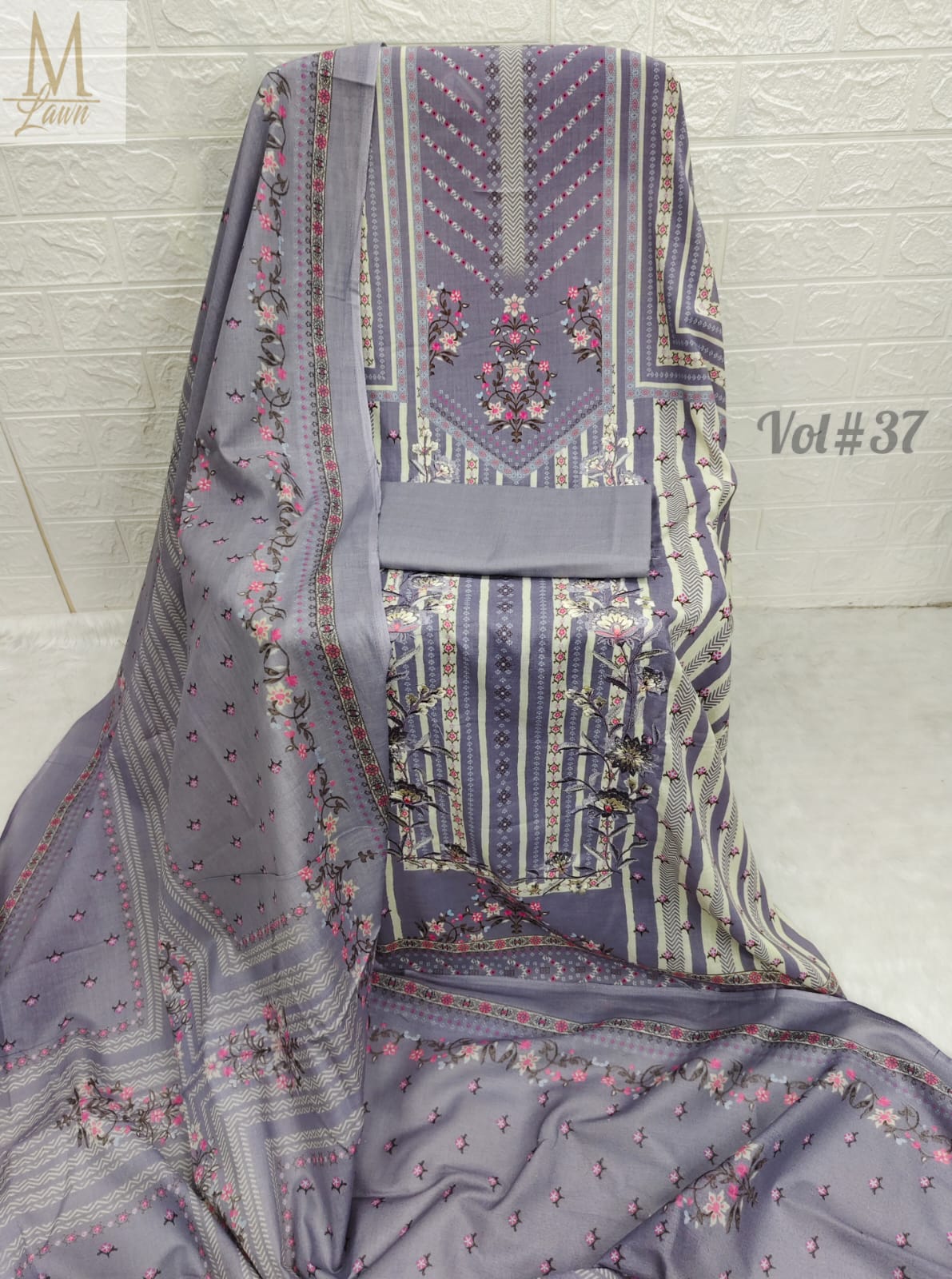 Vol 37 Violet M Lawn Pakistani Salwar Suits