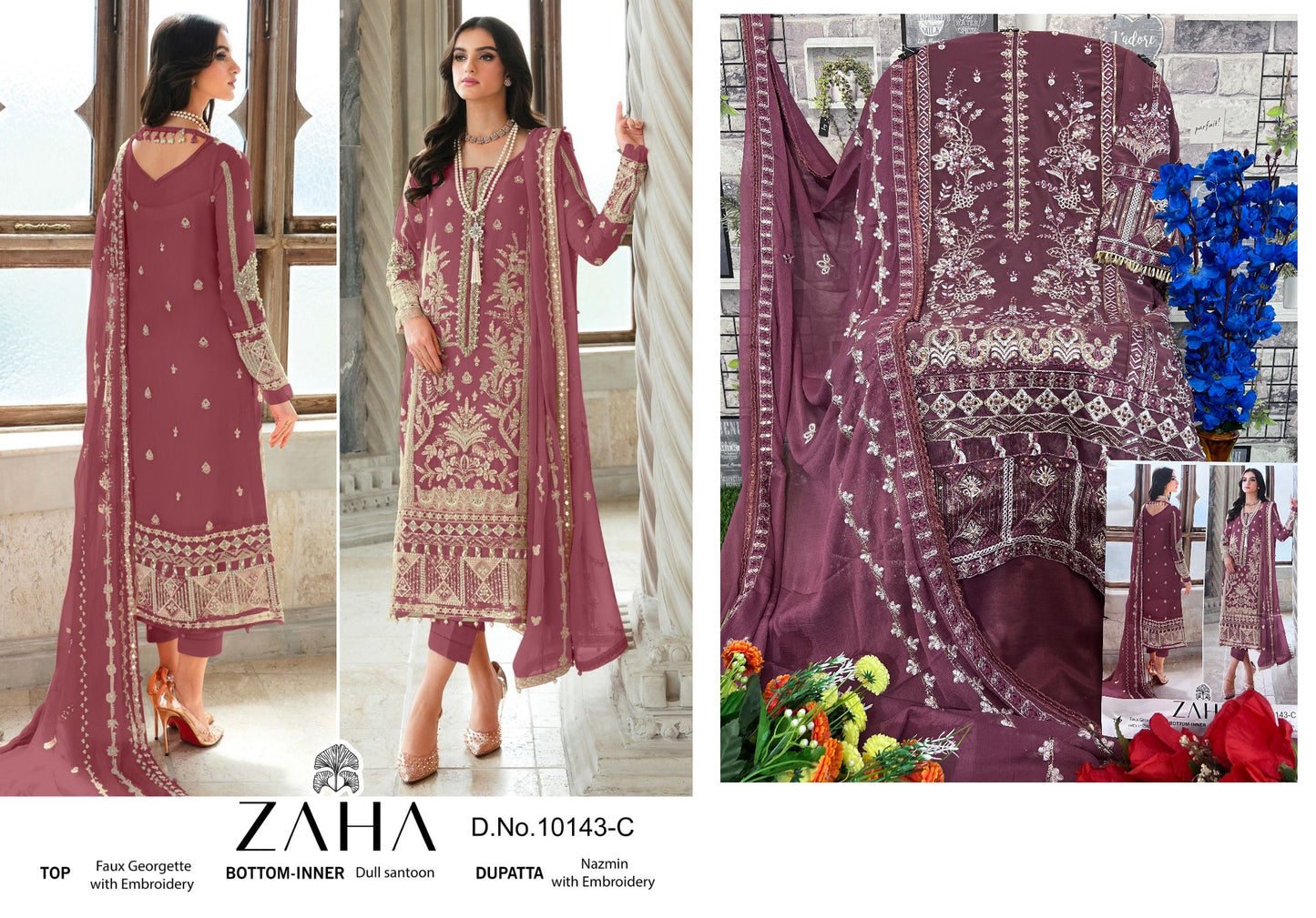 10143C Zaha Pakistani Salwar Suits