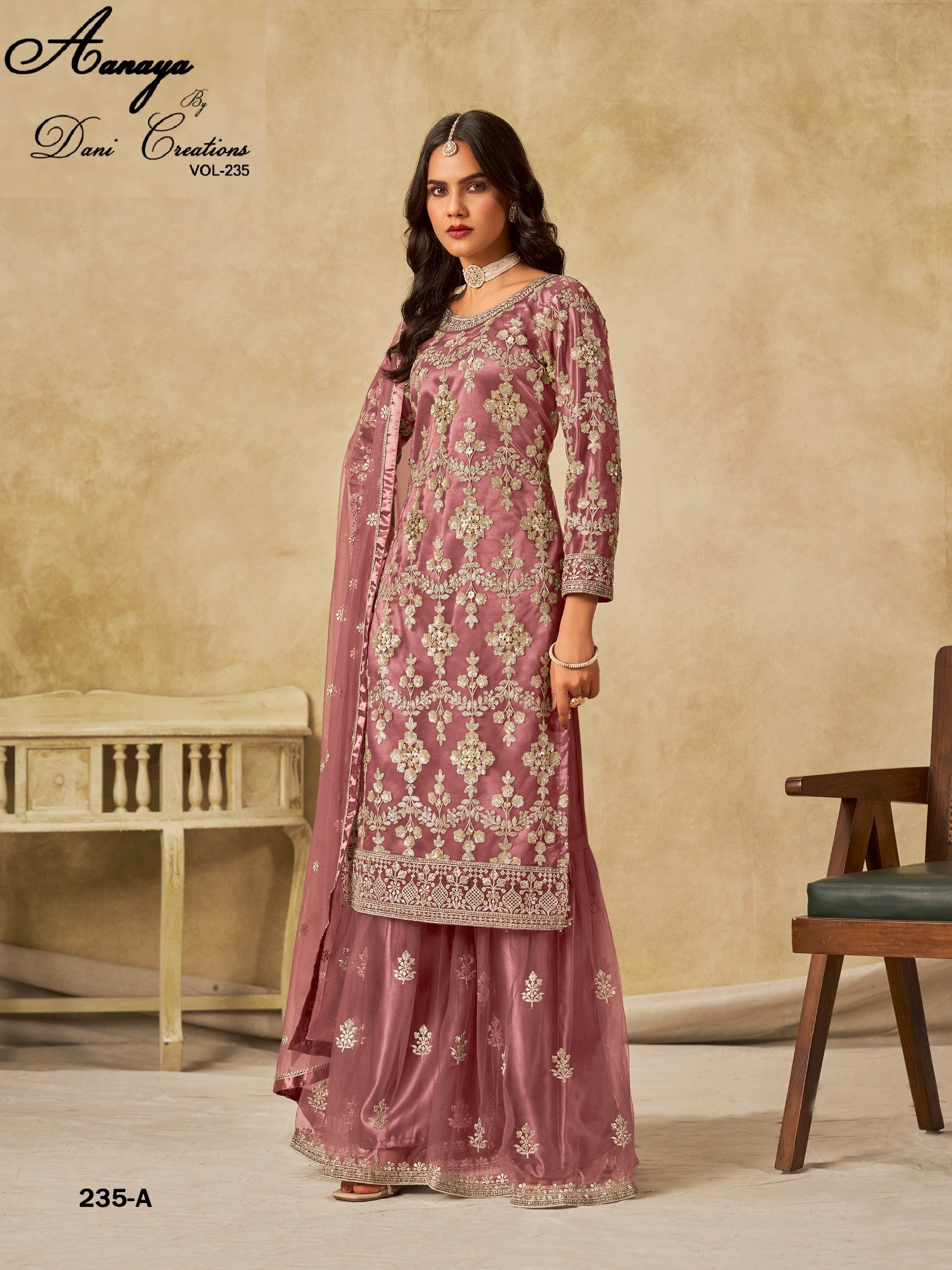 235-A Aanaya Vol-235 Dani Creation Embroidery Unstitched Suits