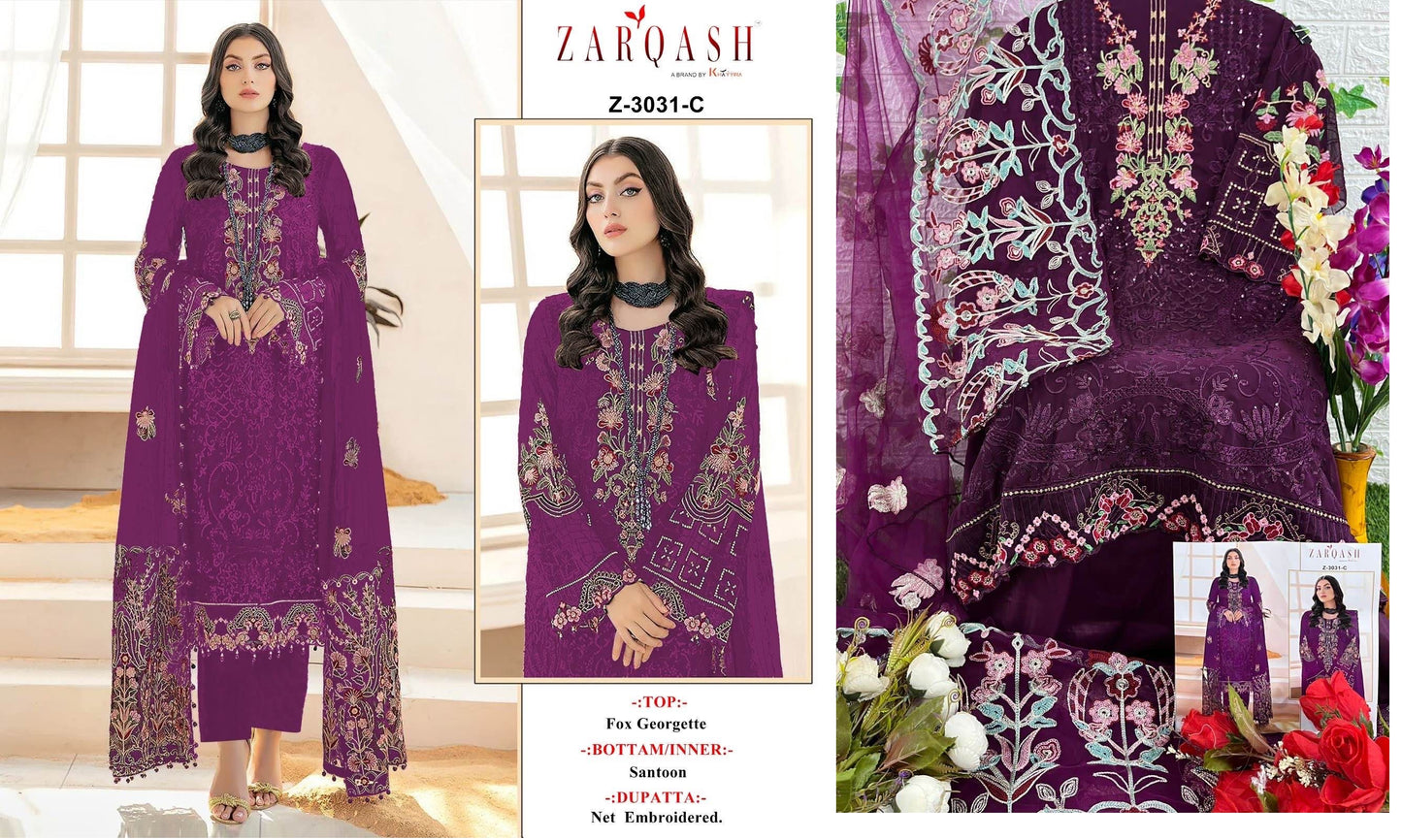 3031-C Zarqash Pakistani Salwar Suits