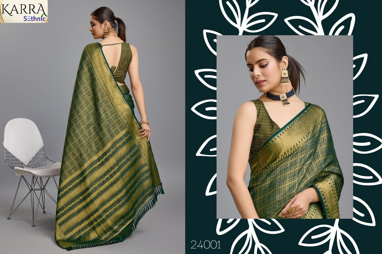 24001 Karra Sethnic Brocade Sarees