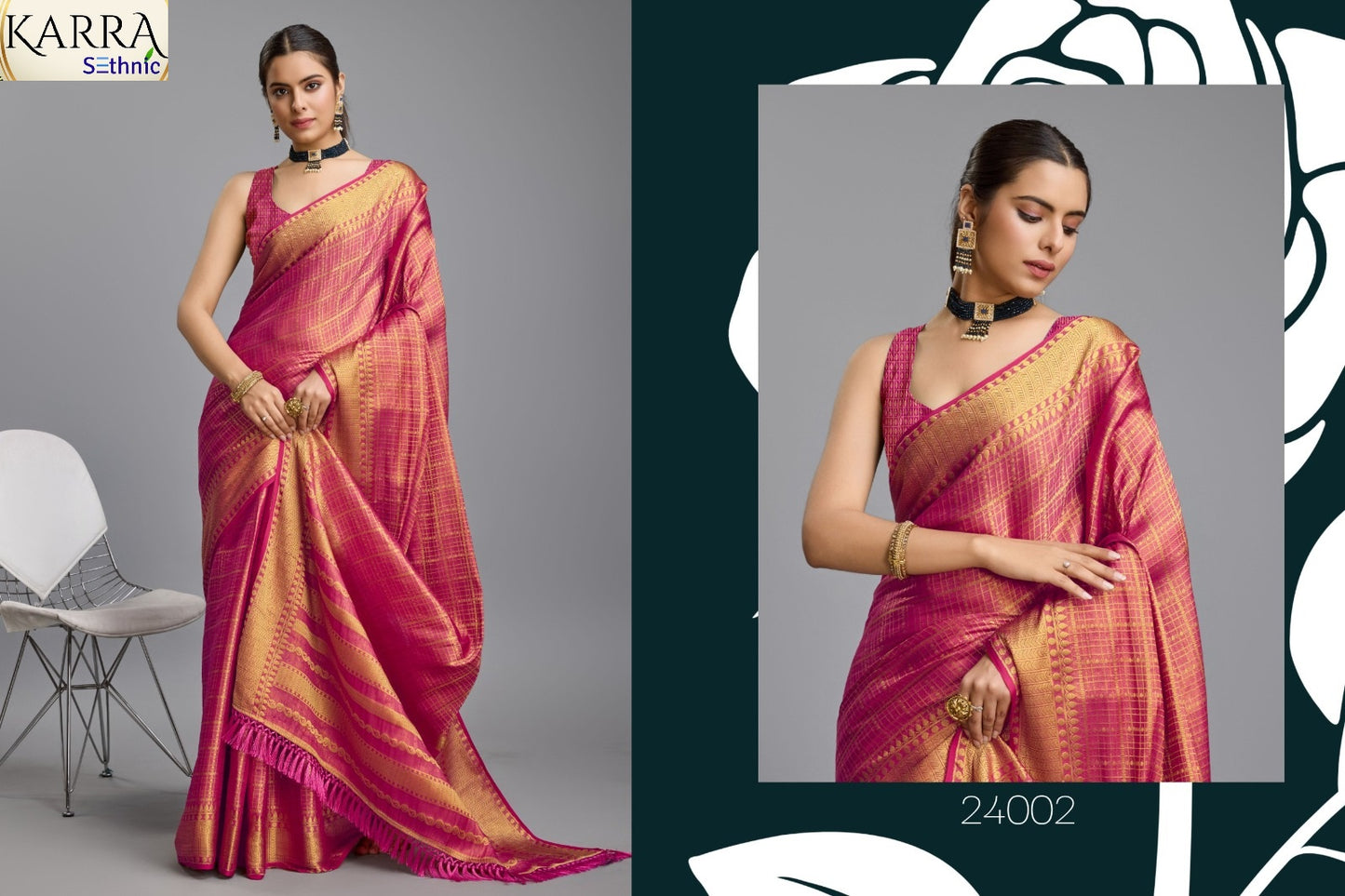 24002 Karra Sethnic Brocade Sarees