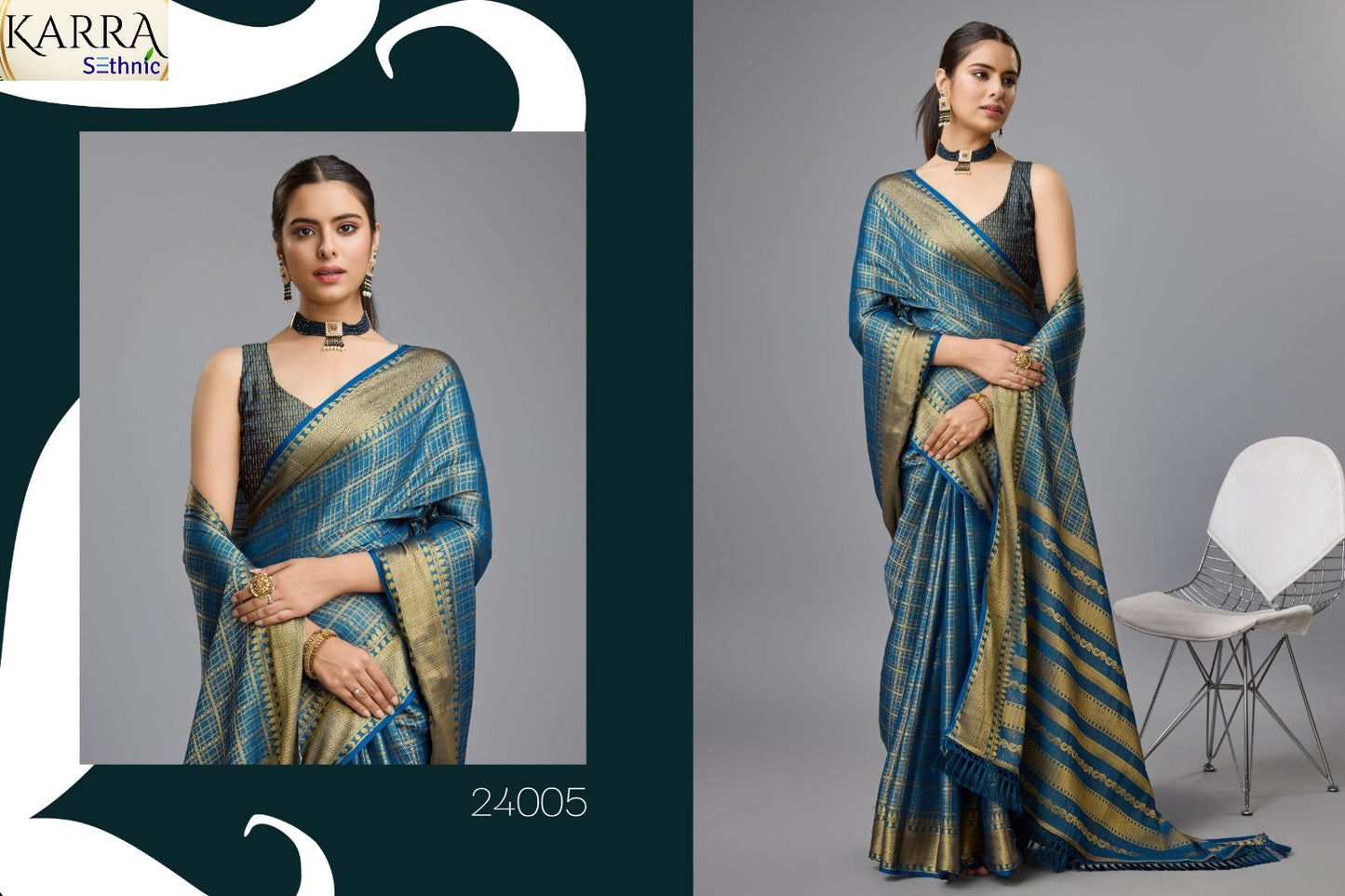 24005 Karra Sethnic Brocade Sarees