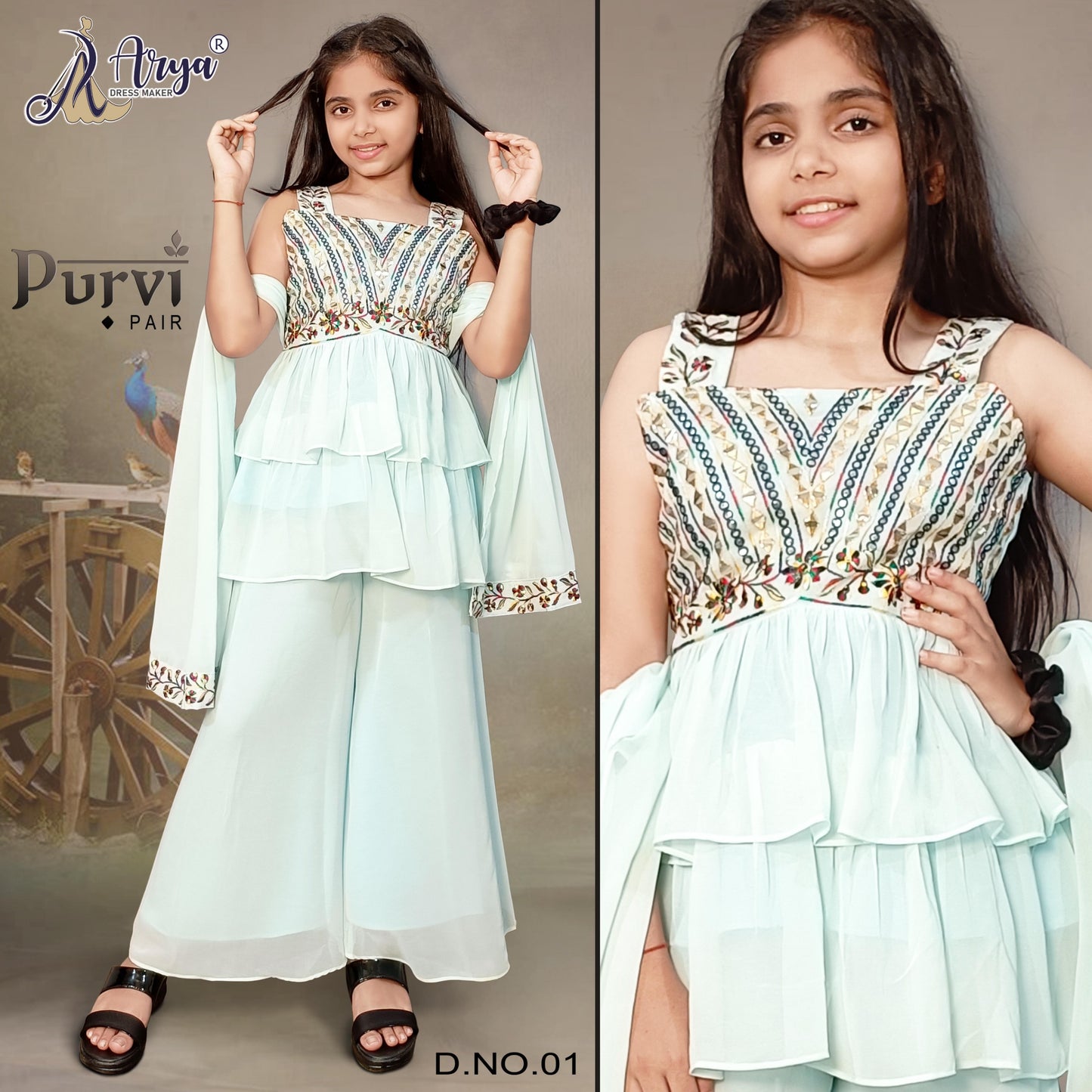 Purvi 01 Adm Girls Readymade Suit