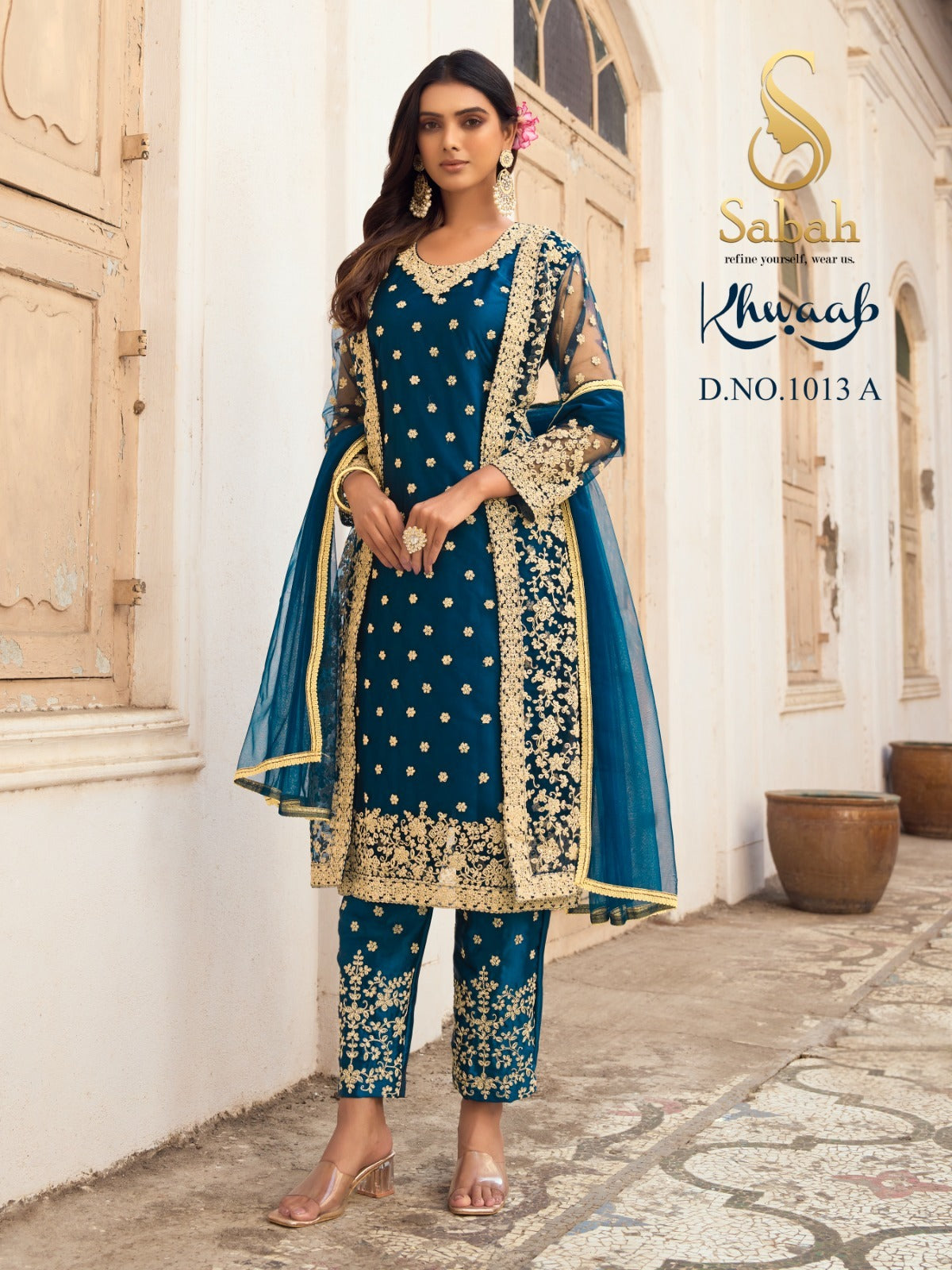1013A Khwaab Sabah Unstitched Suits