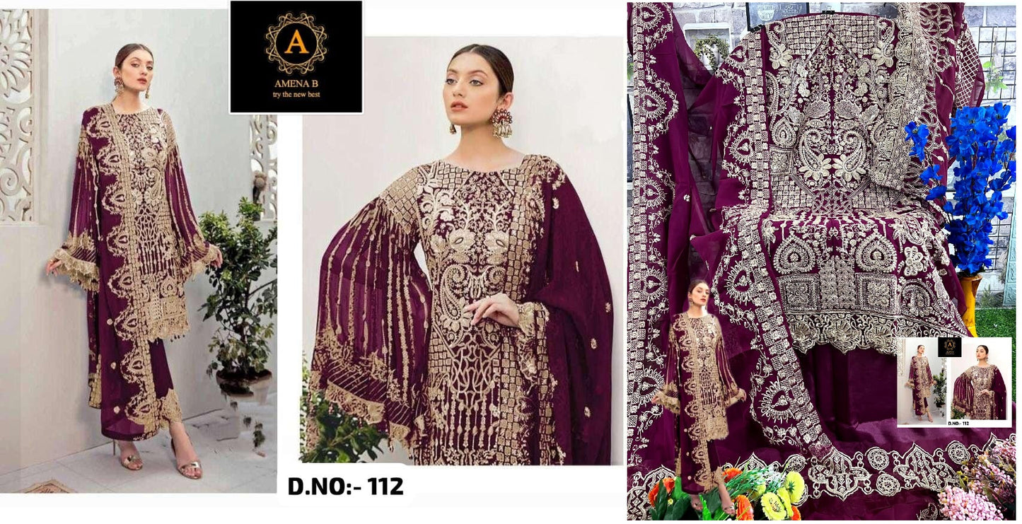 112 Amena B Pakistani Salwar Suits