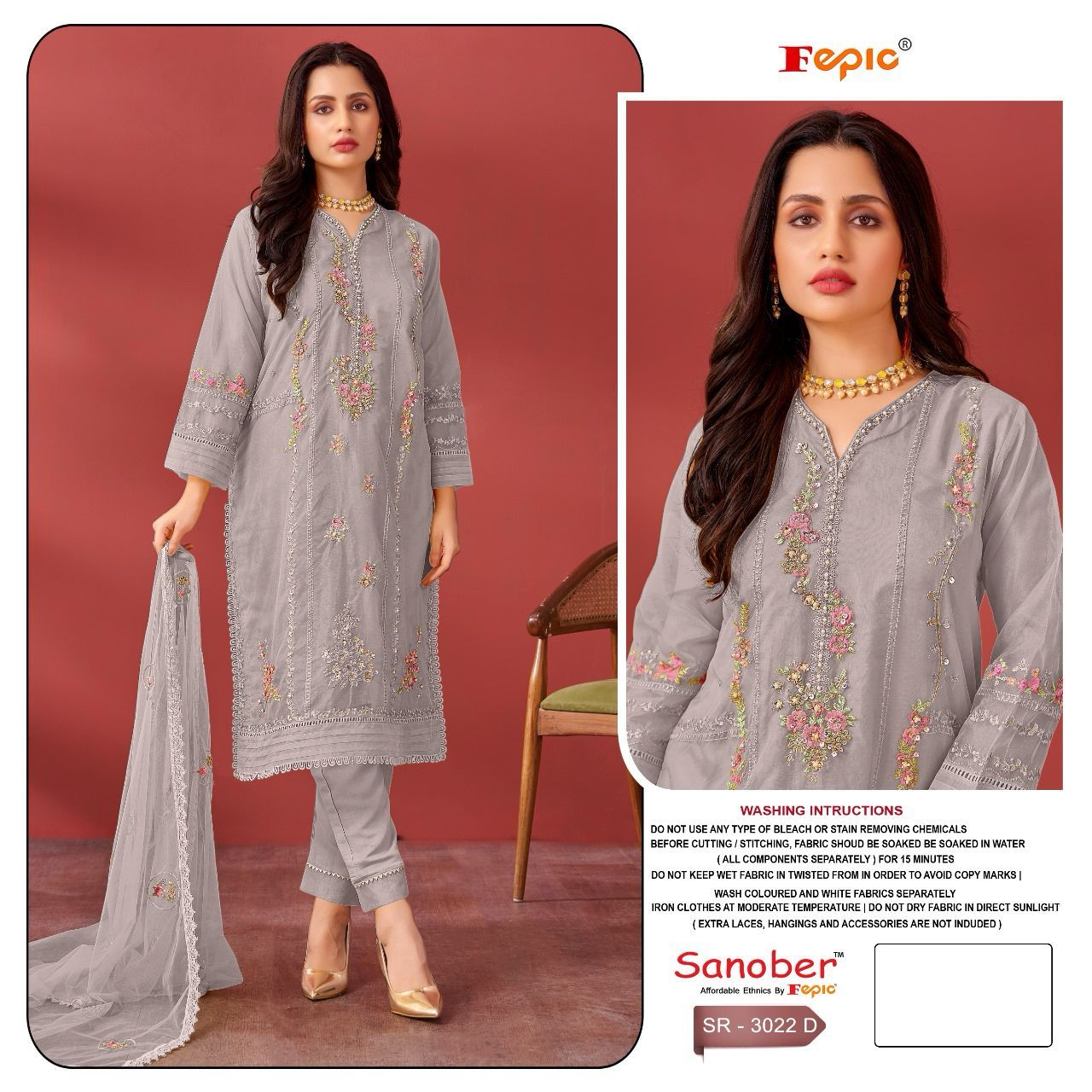 3022D Sanober Pakistani Readymade Suits