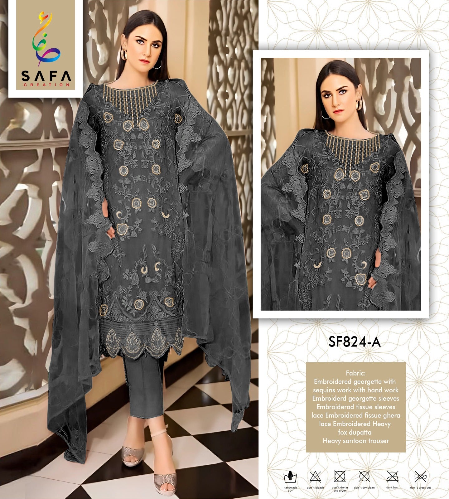 824A Safa Creation Pakistani Salwar Suits