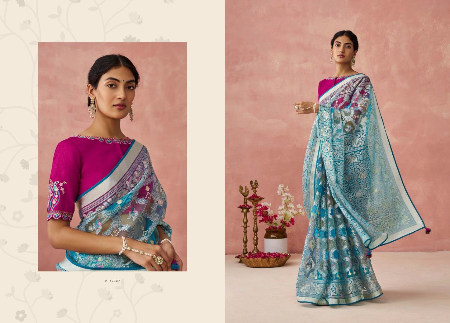 17047 Meera Premium Vol 15 Kimora Sarees